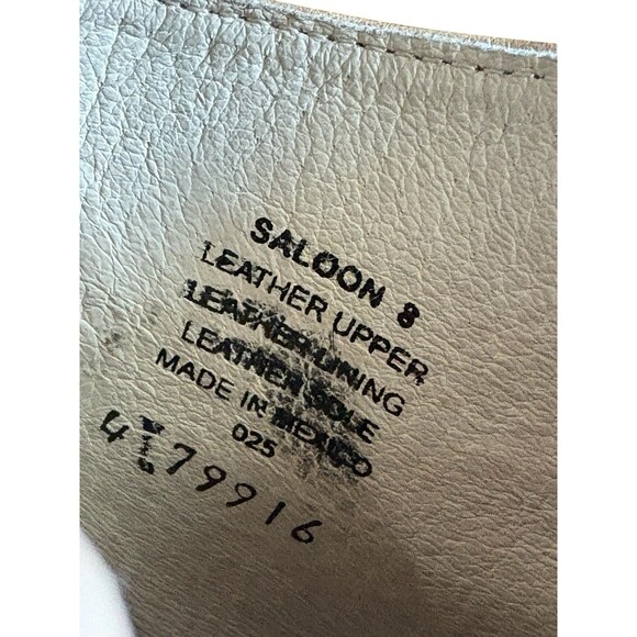 Freebird By Steven SALOON Taupe Tan Leather Western Belted Boots Womens Size 8 - Picture 12 of 16